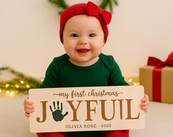 Baby First Christmas Keepsake, Christmas Footprints Infant, DIY Footprint Art, DIY Holiday Footprint Craft, My First Christmas Sign Toes