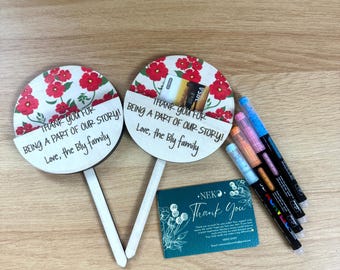 Personalized Teacher Plant Sign: Engraved Wooden Gift Card Holder