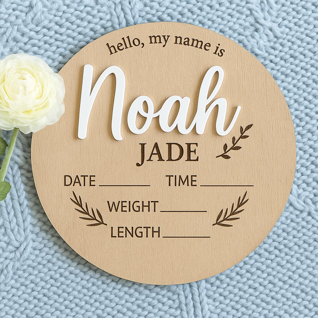 Sign Engraved Hospital Baby Name Sign, Personalized Baby Name ...