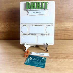 Personalized Back to School Sign for Kids, Back to School Photo Prop Sign,Interchangeable Wooden School Sign, First Day Last Day School Sign