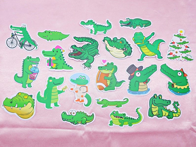 50 Alligator Stickers / Crocodile / Waterproof / Funny / Journal ...