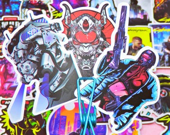 50 PCS A Pack / Cyberpunk Stickers / Punk / decal