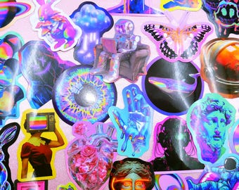 52 pieces a Pack / Cyberpunk Stickers / steampunk / decal