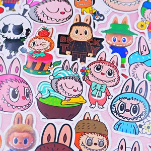 55 pieces a pack / Labubu Stickers / decal / Labubu doll Stickers Pack / pretty cute