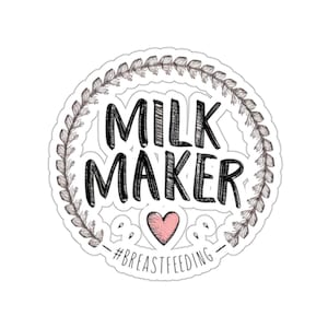 Naklejki Kiss-Cut z emblematem wsparcia karmienia piersią Milk Maker