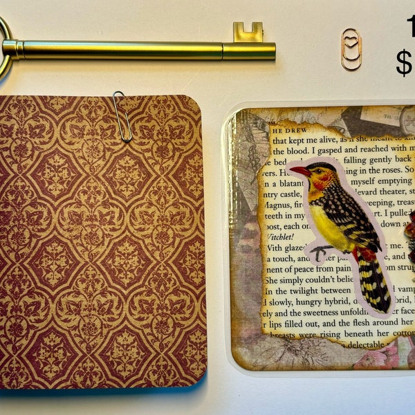 Mini Journal with Unique Bookmark