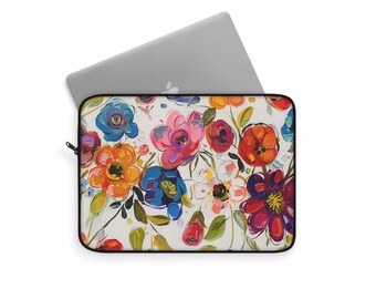 Floral Macbook sleeve 12" 13" 15"