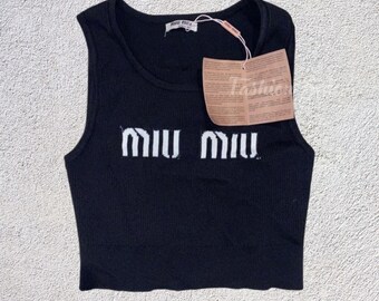 Women Luxury Black Viscose TankTop