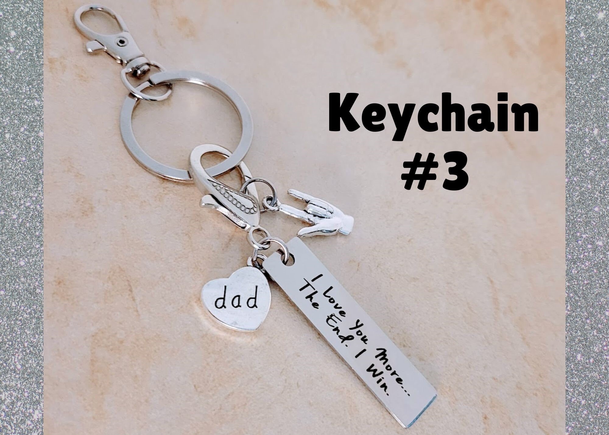 Dad Keychain, Father Keychain, Stepdad Keychain, Foster Dad, I Love You