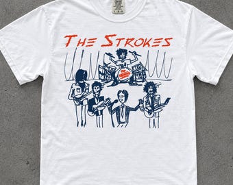 Vintage 2000's the Strokes Band Logo T Shirt Size M (W 20 X L 28.5