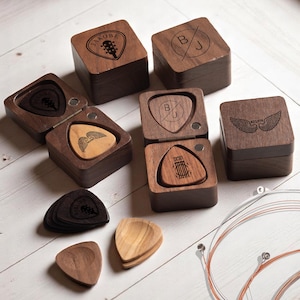 Custom Guitar Picks, Engraved Guitar Picks Set, Guitar Pick Gift, Personalized Picks Box, Gift For Music Lover, Guitar Accessories Gift