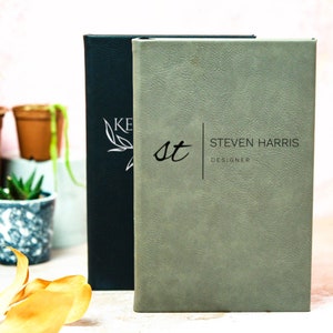 Personalized Leather Journal, Custom Notebook, Custom School Notebook, Engraved Journal, Gift for Student, Graduation Gifts, Business Gift
