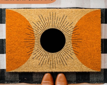 Mid Century Doormat, Entryway Mat, Mid Century Modern, Mid Century Mat, Cool Gifts, Housewarming Gift, Minimalist Doormat, Front Door Decor