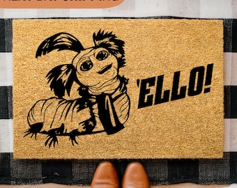 Ello Worm Door Mat, Housewarming Gift, Closing Gift, Home Decor, Outdoor Mat, Welcome Mats, Front Door Mat, Outdoor Decor, Movie lover Gift
