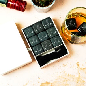 Customized Engraved Whiskey Stones, Personalized Whiskey Stone Set, Groomsmen Gift, Whiskey Lover Gift, Custom Chilling Stones, Gift For Dad