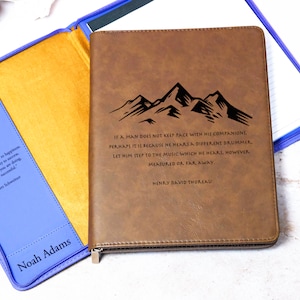 Citation personnalisée journal, cadeau de première communion, portfolio en cuir personnalisé, couverture de bible en cuir personnalisée, cadeau religieux, calepin à fermeture éclair