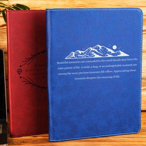 Journal personnalisé versets bibliques, portfolio en cuir avec fermeture éclair, carnet de notes personnalisé, journal de citations personnalisées, cadeau personnalisé, cadeau de Noël