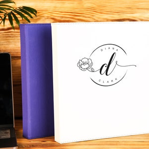Personalized Binder, Engraved Binder, Leather Binder, 3-Ring Binder, Wedding Planner, Graduation Gift, Custom Binder Cover, Business Gift