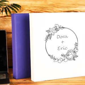 Custom Wedding Planner, Engraved Leather Binder, Wedding Organizer, Wedding Gift, Binder, Document Folder, 3-Ring Binder, Engagement Gift
