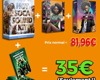 Pack promocional 3 drumkits + 1 e-book, drumkit promocional y pack de ebooks