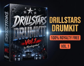 Drill Drum Kit – 75 WAV Samples | UK Drill 808 Kicks Snares | Royalty-Free