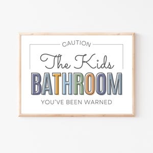 Kids Bathroom Wall Art Print, Kids Bathroom Decor, Kids Bathroom Art, Kids Bathroom Prints, Kids Wall Art, Kids Bathroom Sign