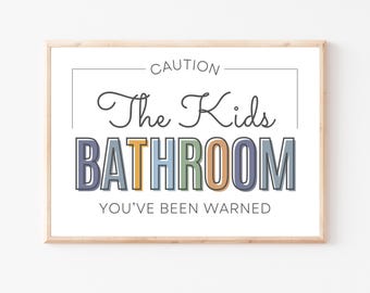 Kids Bathroom Wall Art Print, Kids Bathroom Decor, Kids Bathroom Art, Kids Bathroom Prints, Kids Wall Art, Kids Bathroom Sign