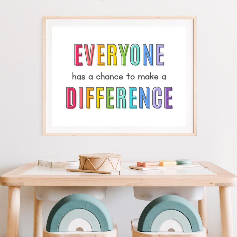 Everyone Has the Chance to Make A Difference, Classroom Poster ...