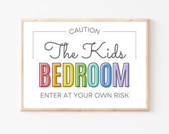 Kids Bedroom Door Sign, Printable Door Sign for Kids, Kids Bedroom Sign, Printable Door Decor, Shared Room Sign, Kids Room Wall Art