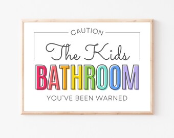 Kids Bathroom Wall Art Print, Kids Bathroom Decor, Kids Bathroom Art, Kids Bathroom Prints, Kids Wall Art, Kids Bathroom Sign