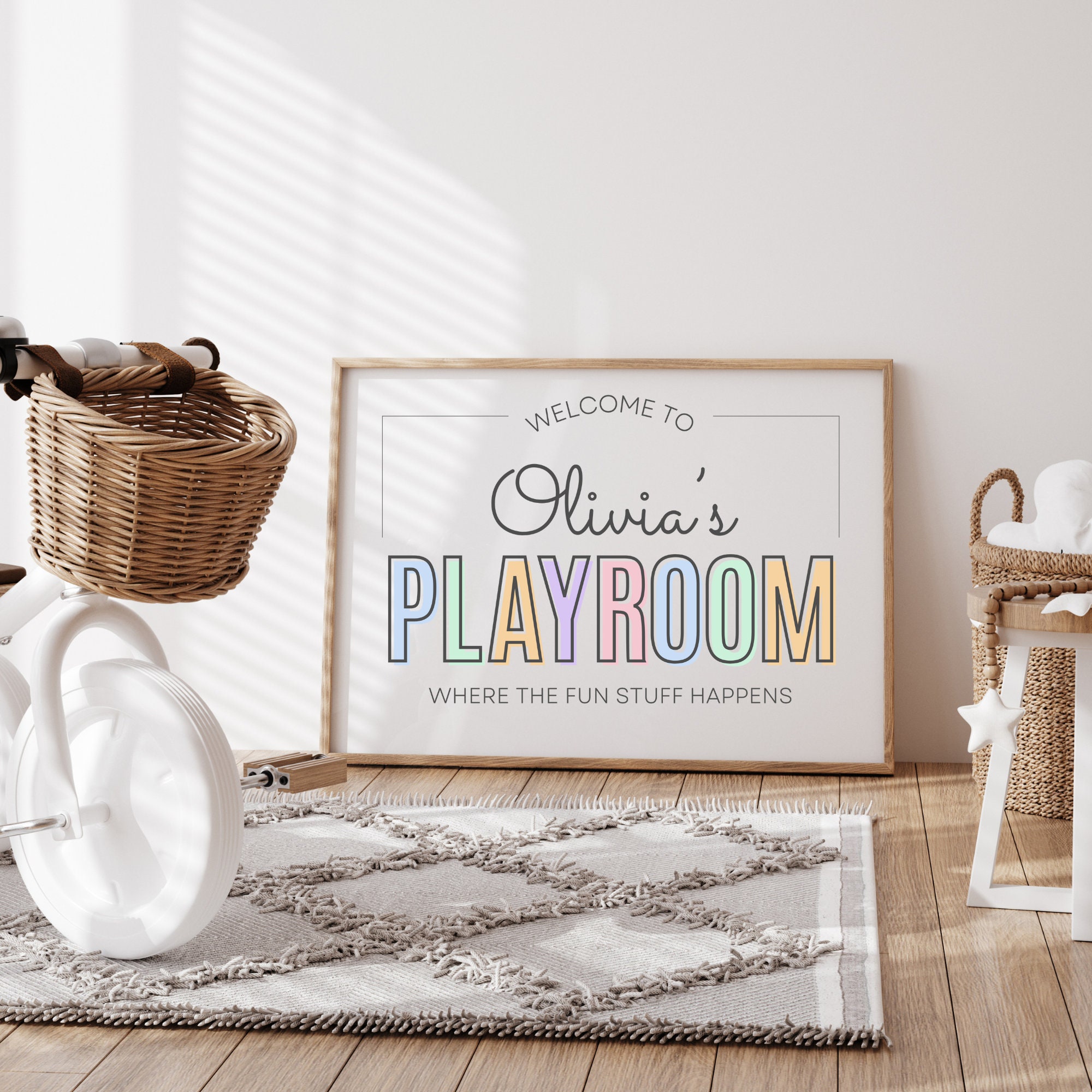 Personalized Playroom Sign, Custom Playroom Sign, Personalized Art