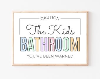 Kids Bathroom Wall Art, Kids Bathroom Decor, Kids Bathroom Art, Kids Bathroom Prints, Kids Wall Art, Kids Bathroom Sign, Pastel Wall Art