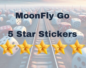 MoonFlyGo 5 Star Stickers