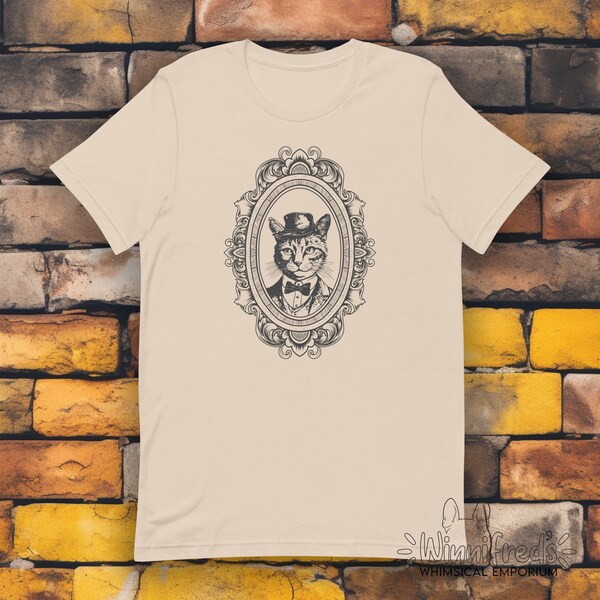 Vintage Cat T-Shirt | Dark Academia T-Shirt | Steampunk T-Shirt | Cat Shirt | Funny Shirt | Humor Shirt | Victorian Shirt