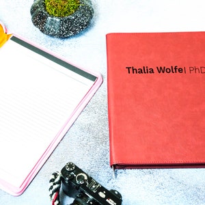 Personalized Leather Portfolio with Zipper, Zipper Portfolio with Customization Option, Custom Portfolio, Zipper Portfolio, Refillable Pad