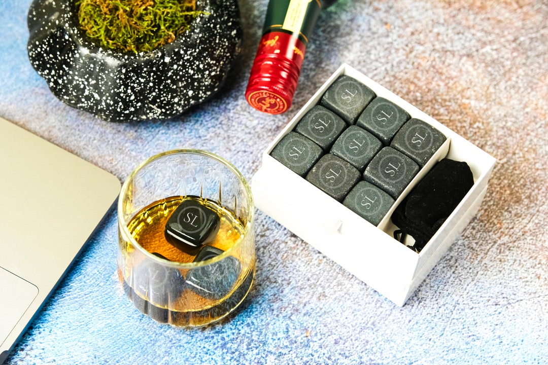 Custom Whiskey Stone Set, Personalized Whiskey Stones, Whiskey Cooling