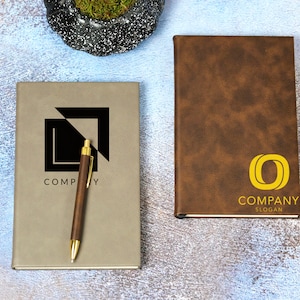 Personalisiertes Firmenlogo-Journal, graviertes Journal, benutzerdefiniertes Lederjournal, Firmengeschenk, Journal und Notizbuch, liniertes Journal, Bürogeschenk