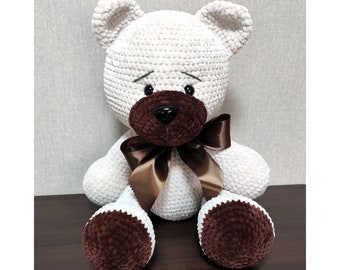 Crochet Chocolate Cream Teddy Bear