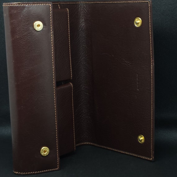 Brooks Brothers leather long wallet fold hand bag - image 3