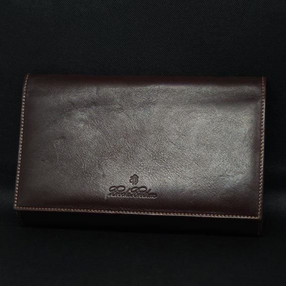 Brooks Brothers leather long wallet fold hand bag - image 1