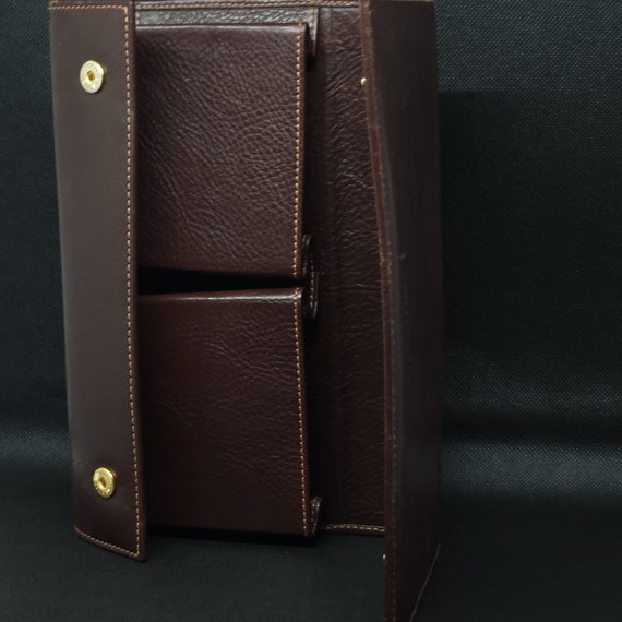 Brooks Brothers leather long wallet fold hand bag - image 4