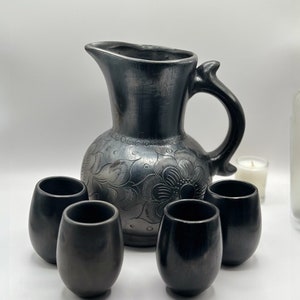 Pitcher set/ Juego de jarra(Barro negro/black clay)