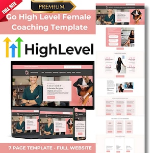 Go High Level Coaching Website Templates, Responsive, Easy Customization, Ideal for Female Business Coaches, Therapist and Psychologist