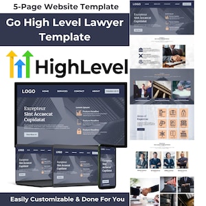 Go High Level Lawyer Website Template: 5-Page Responsive Design