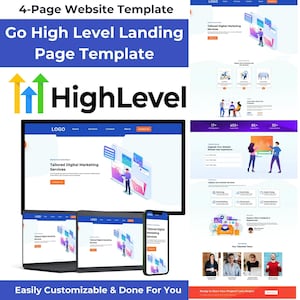 Go High Level Landing Page Website Templates - Responsive, Easy Customization, No Design Skills Needed, Ideal for Agencies and Designers