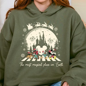 The Most Magical Place On Earth Sweatshirt, Magic Kingdom Christmas, Mickey And Friend Christmas Sweatshirt, Disney Family Christmas Hoodie,