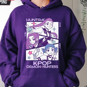 Huntrix Girls Shirt,Kpop Demon Hunters Sweatshirt, Alternative cosplay fashion, Kawaii anime aesthetic, Vintage Huntrix Hoodie,Huntrix Fan