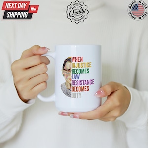I Dissent Coffee Mug, Resistance Mug, Feminist Gift Mug, Inspirational Quote Mug for Her