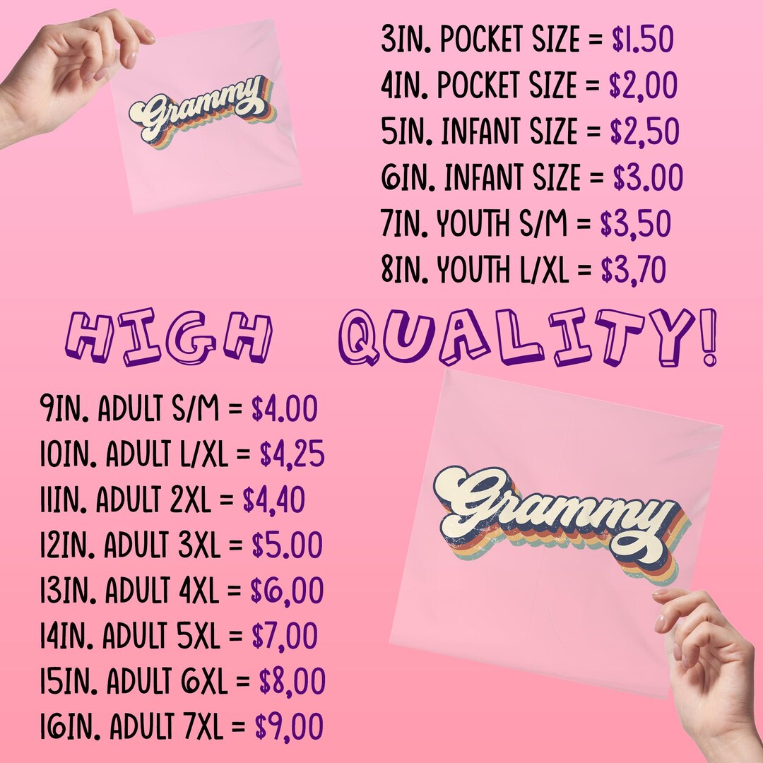 DTF Gang Sheet Custom | Bulk Heat Press Decals | 22" Wide Prints | Hot ...