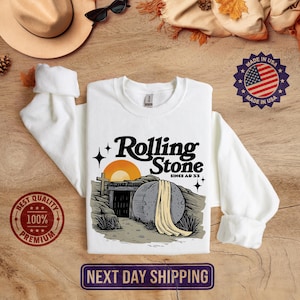 Rolling Stones T-shirt, Easter Graphic Tee, Jesus Christ Shirt, Faith-Based Graphic Shirt, Christian Gift for Her, Trendy Easter Shirt